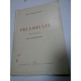 PREAMBULES Poemes - SANDU TZIGARA-SAMURCAS - 1944 - cu dedicatie